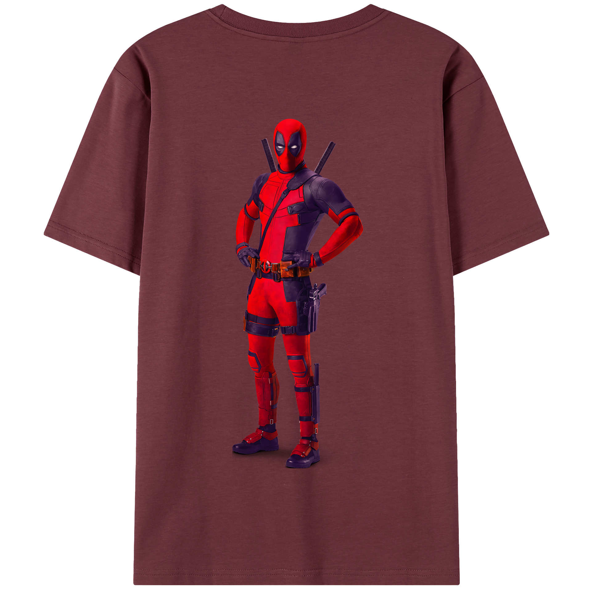 （画像用） Deadpool デッドプール 綿100％半袖Tシャツ（背面プリント）